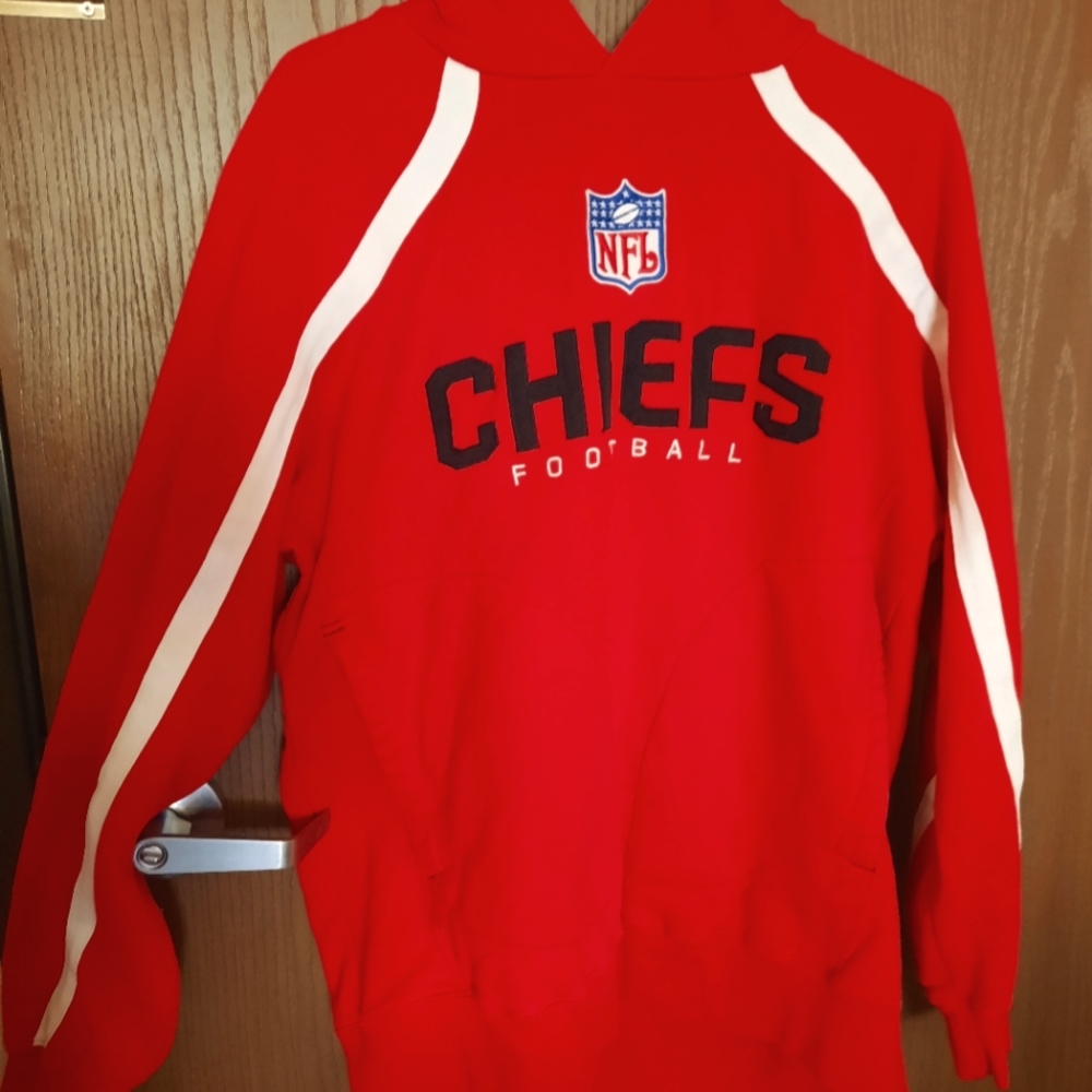 Authentic Kansas City Chiefs Hooded Sweatshirt Unisex size Large